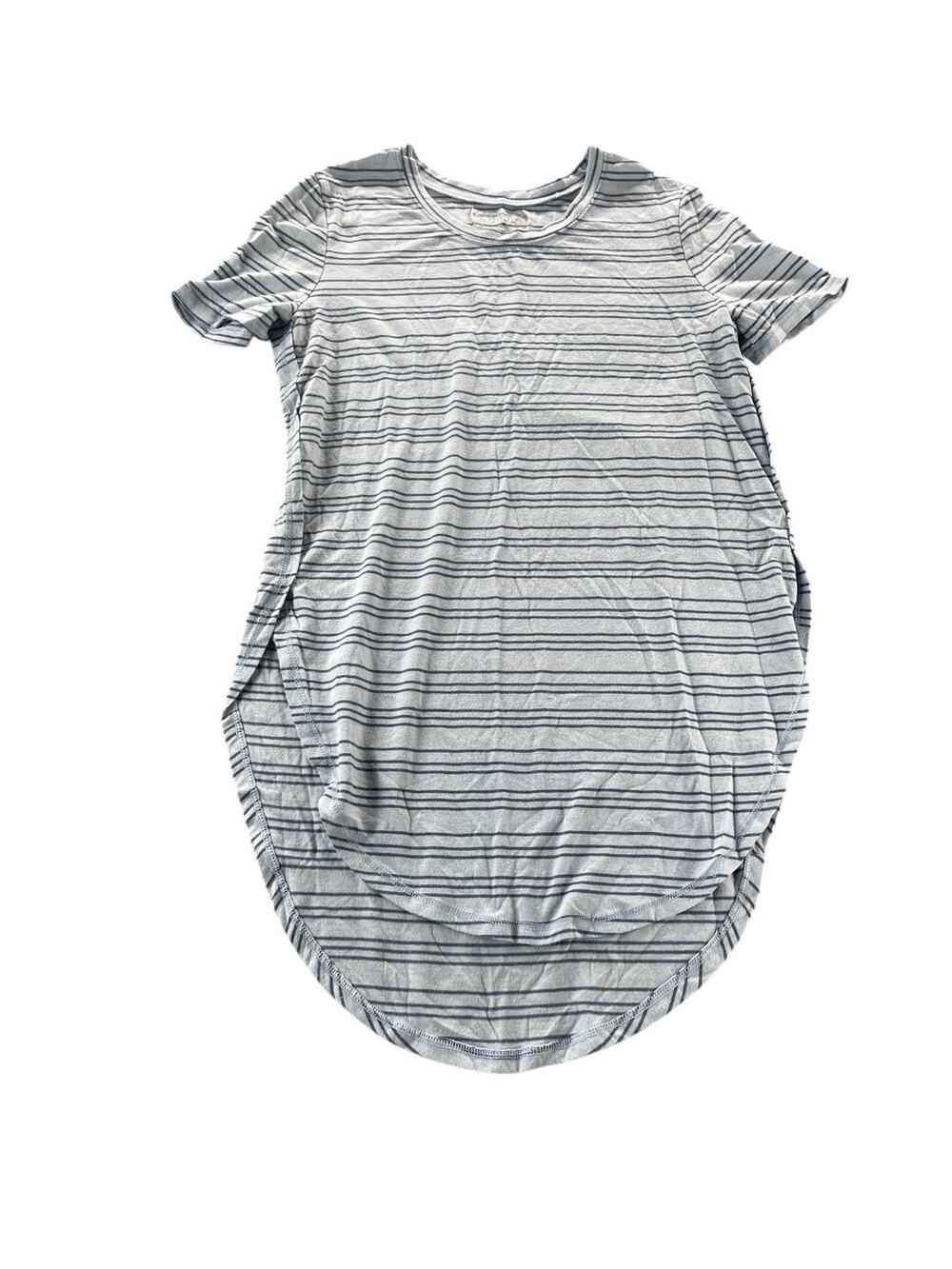 Mudd Girl's Blue Striped Short Sleeve T-Shirt Dress Youth Size Medium